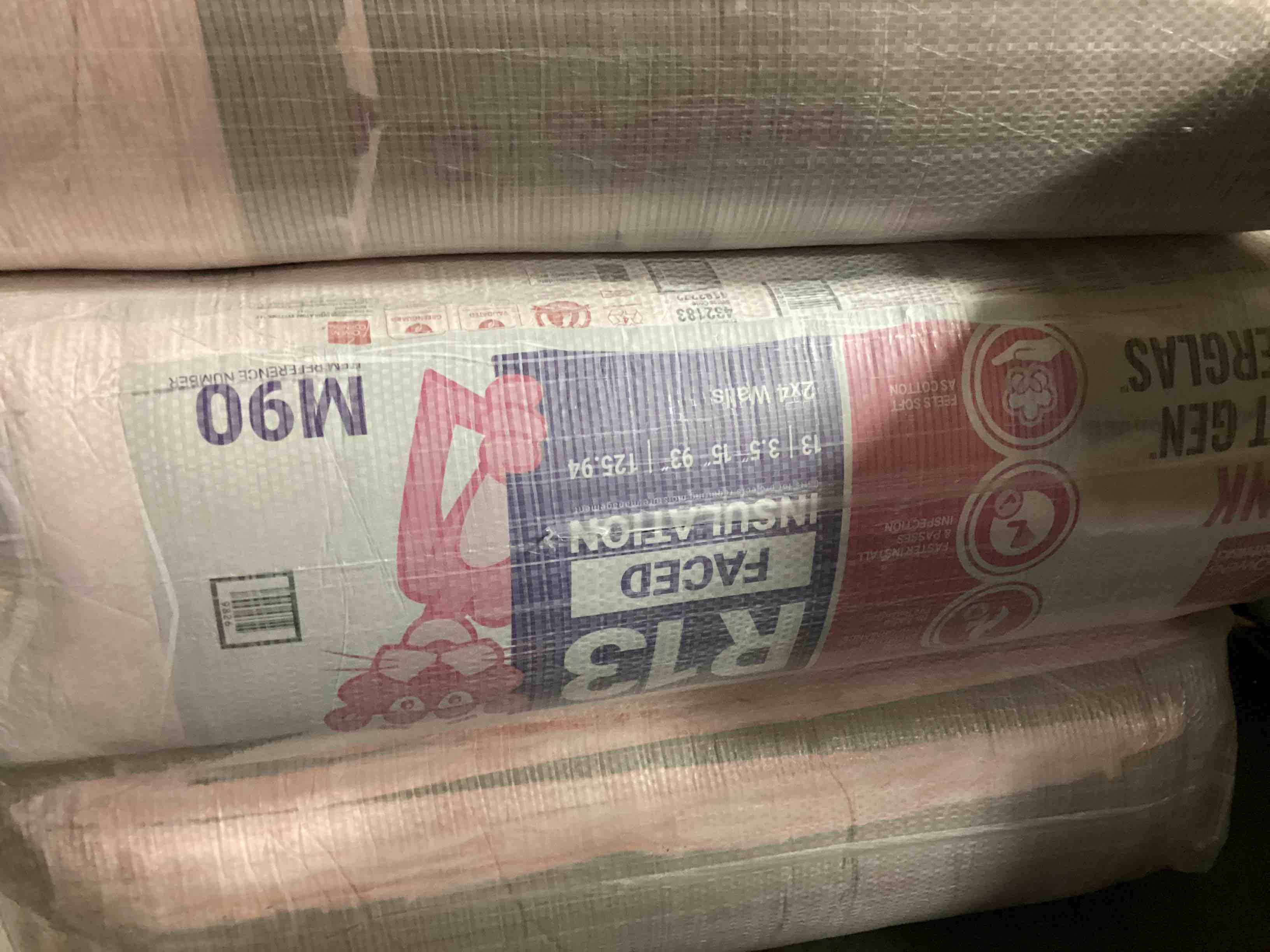 5 batts r13 15” faced insulation your bid per batt