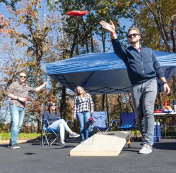 Wild Sports 2' x 4' Wood Cornhole Outdoor Game Set , Natural Wood with Carry Bags