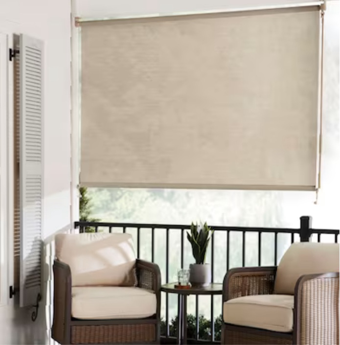 Coolaroo 96-in x 72-in Brown Light Filtering Cordless Outdoor Roller Shade