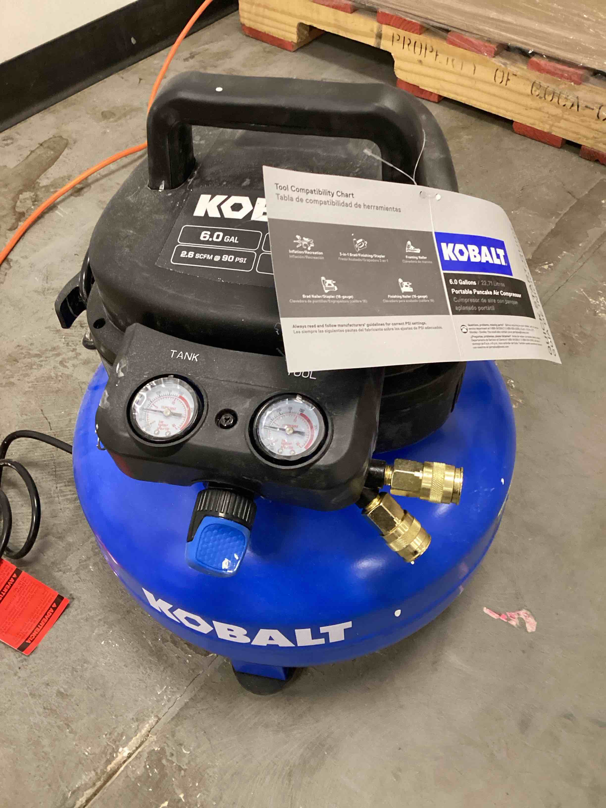 Kobalt 6-Gallons Portable 150 PSI Pancake Air Compressor