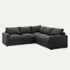 l-shaped sectional sofa, dark gray- incomplete 1 box of 7 only 