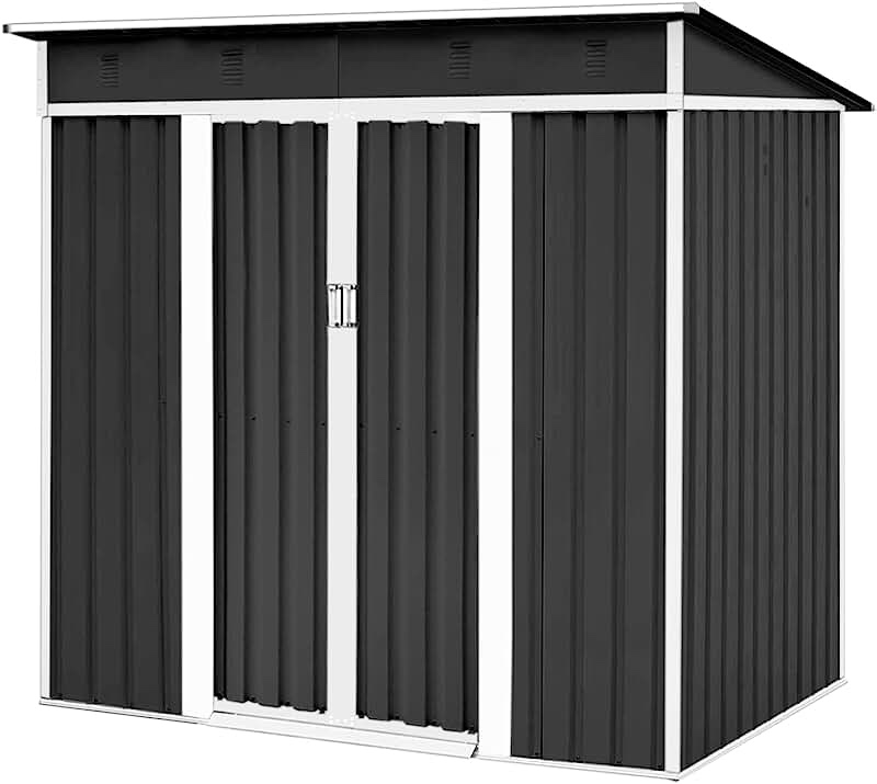 (similar)Morhome 4 x 6 FT Sheds & Outdoor Storage,Outdoor Storage Shed, Metal Garden Tool Shed, Outside Sheds & Outdoor Storage Galvanized Steel with Lockable Door for Backyard