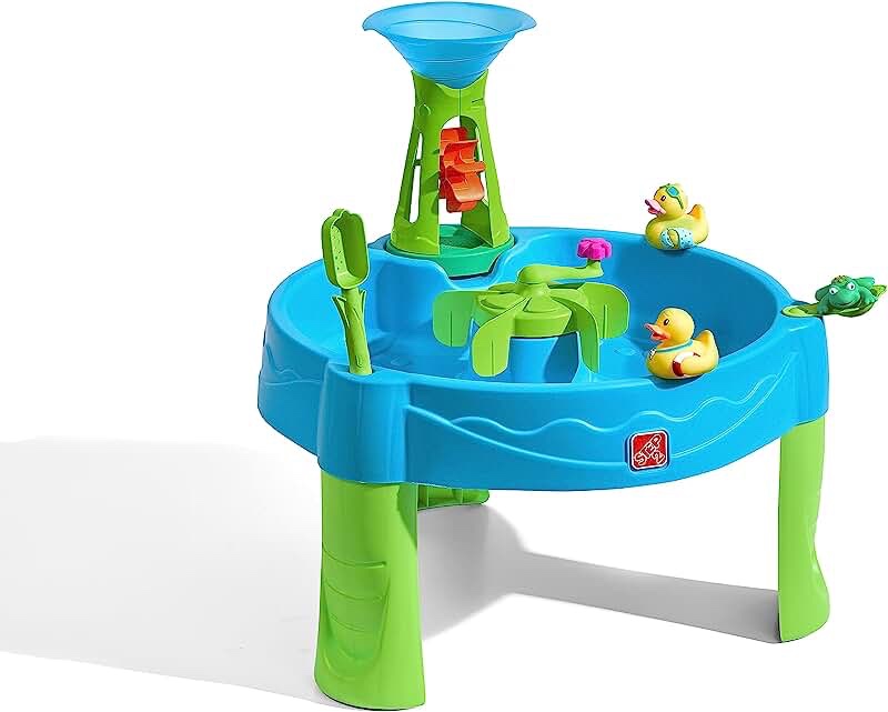 Step2 Duck Dive Kids Water Table with Water Tower & 5-Pc Accessory Set – Multicolor