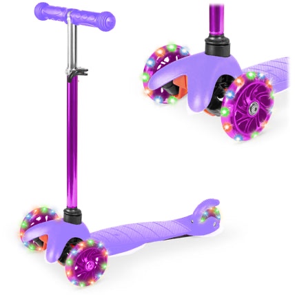 Best Choice Products Kids Mini Kick Scooter w/ Height Adjustable T-Bar (Purple)