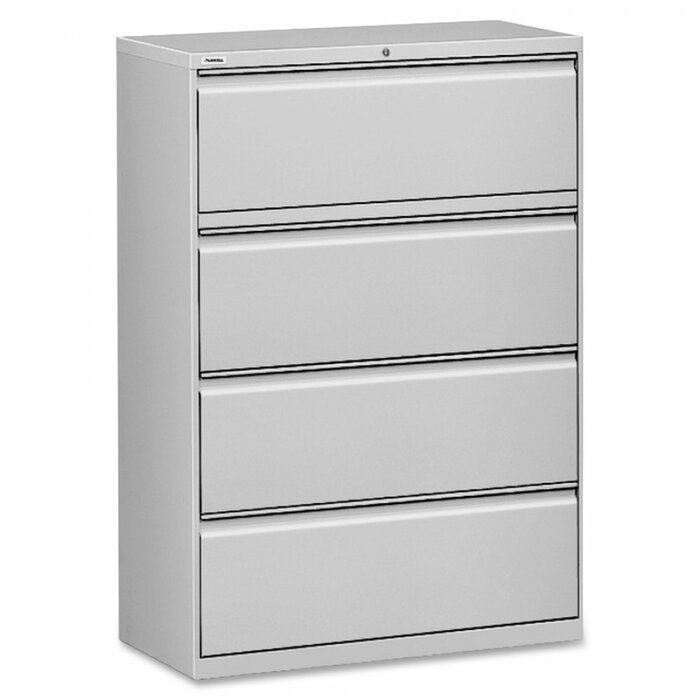 Lorell 4-Drawer Lateral File, 36 by 18-5/8 by 52-1/2-Inch, Gray