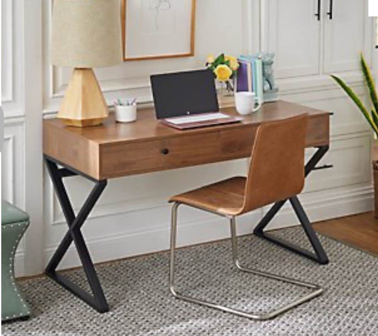 Home Reflections 47" Desk with 2 Drawers 