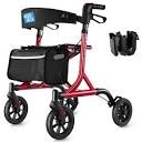 WALK MATE Rollator Walker for Seniors with Cup Holder, 
