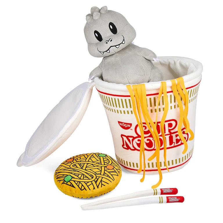 NISSIN® X GODZILLA - 10" INTERACTIVE PLUSH - GODZILLA IN CUP NOODLES
