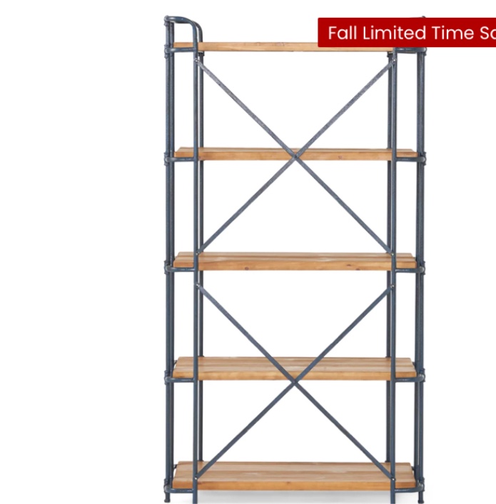 antique 5 tier bookcase 56500