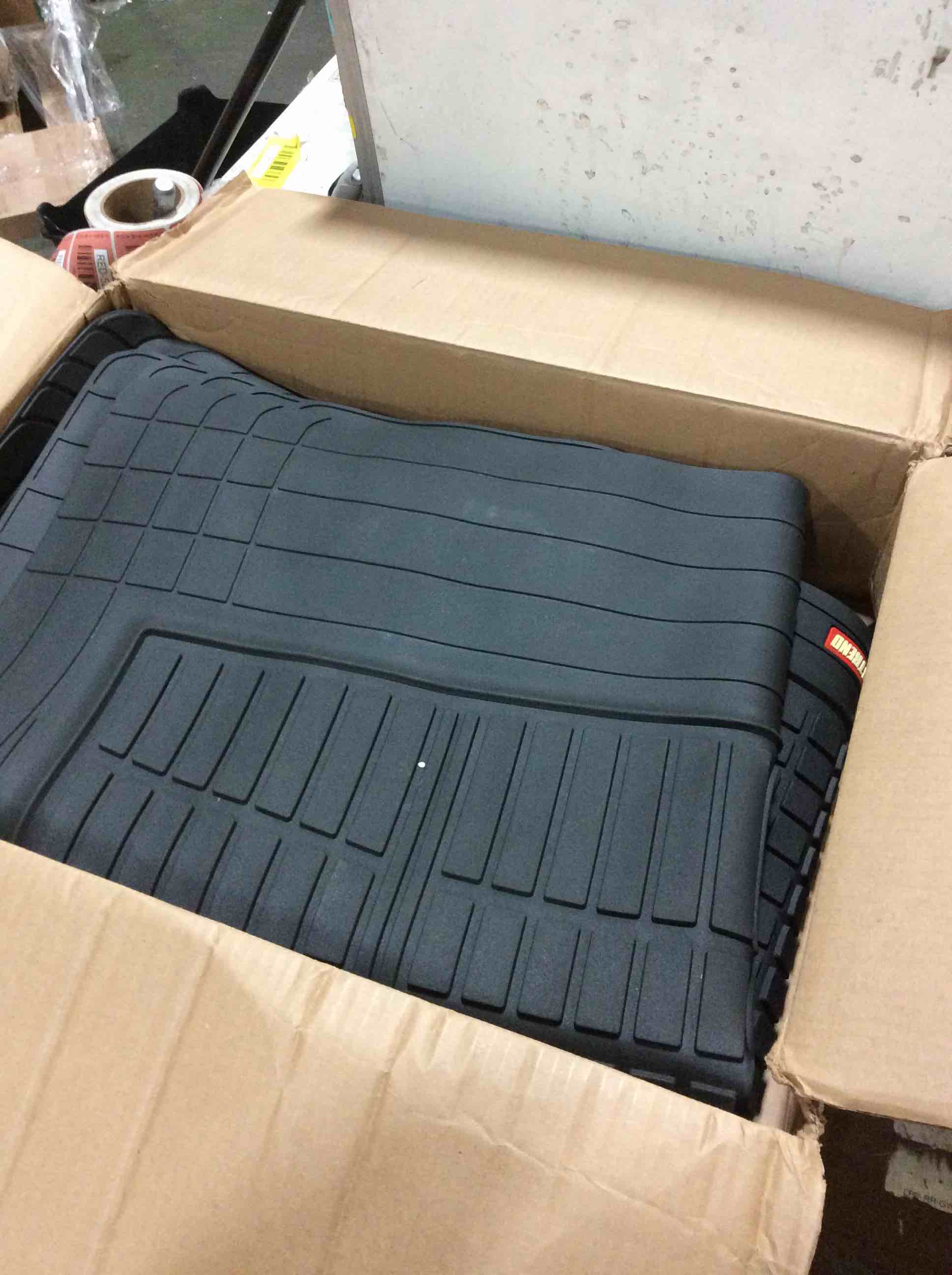 Motor Trend FlexTough Rubber Car Floor Mats with Cargo Trunk Liner, Trim to Fit Performance Plus Heavy Duty Liners for Auto SUV Truck Car Van, Thick, Odorless & All Weather