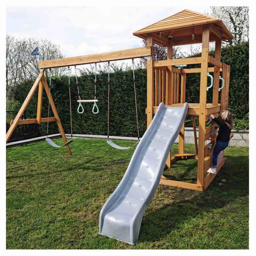 Spimbey swing set deluxe and play deck, model2004