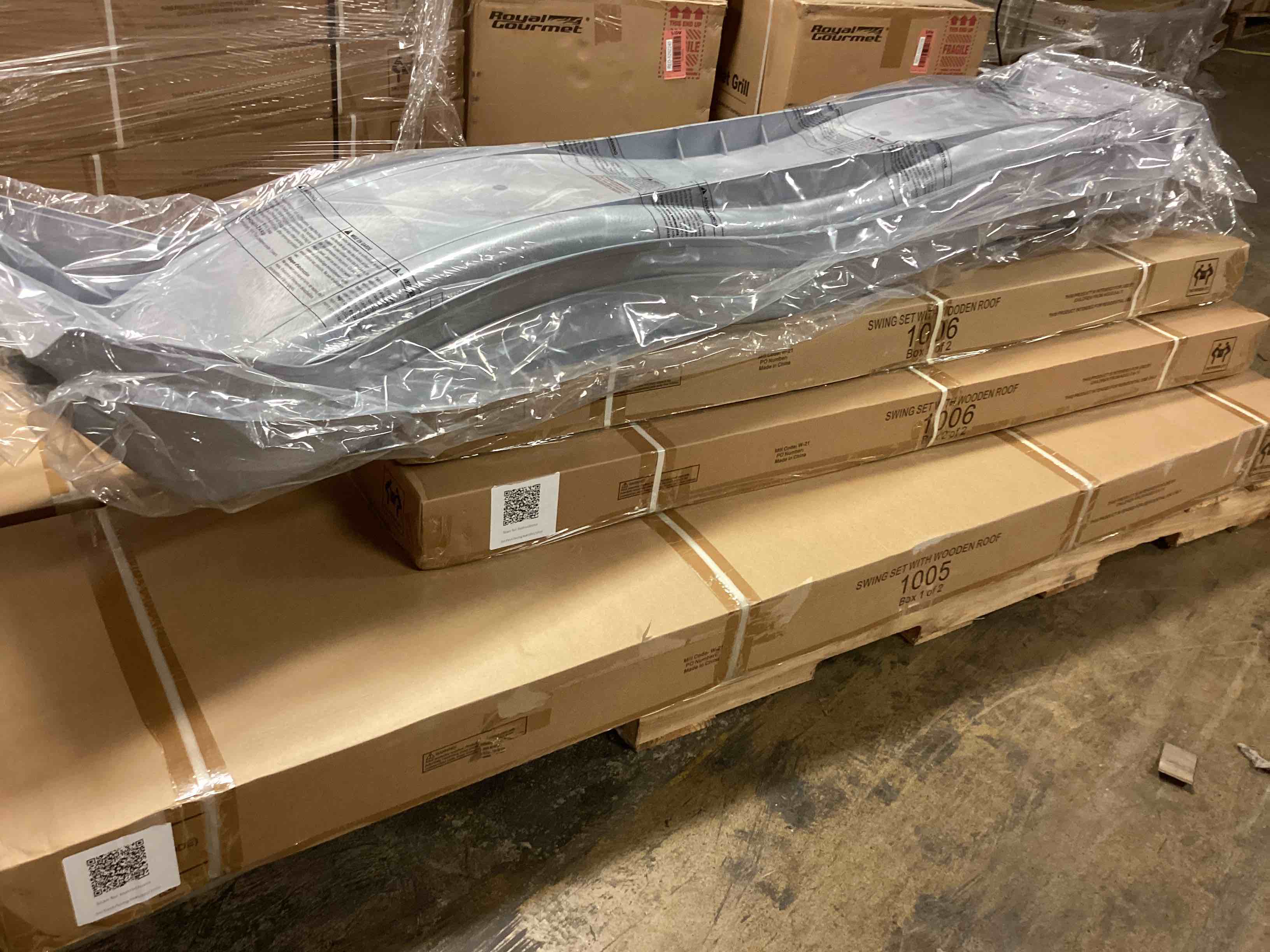 Spimbey swing set deluxe and play deck, model2004