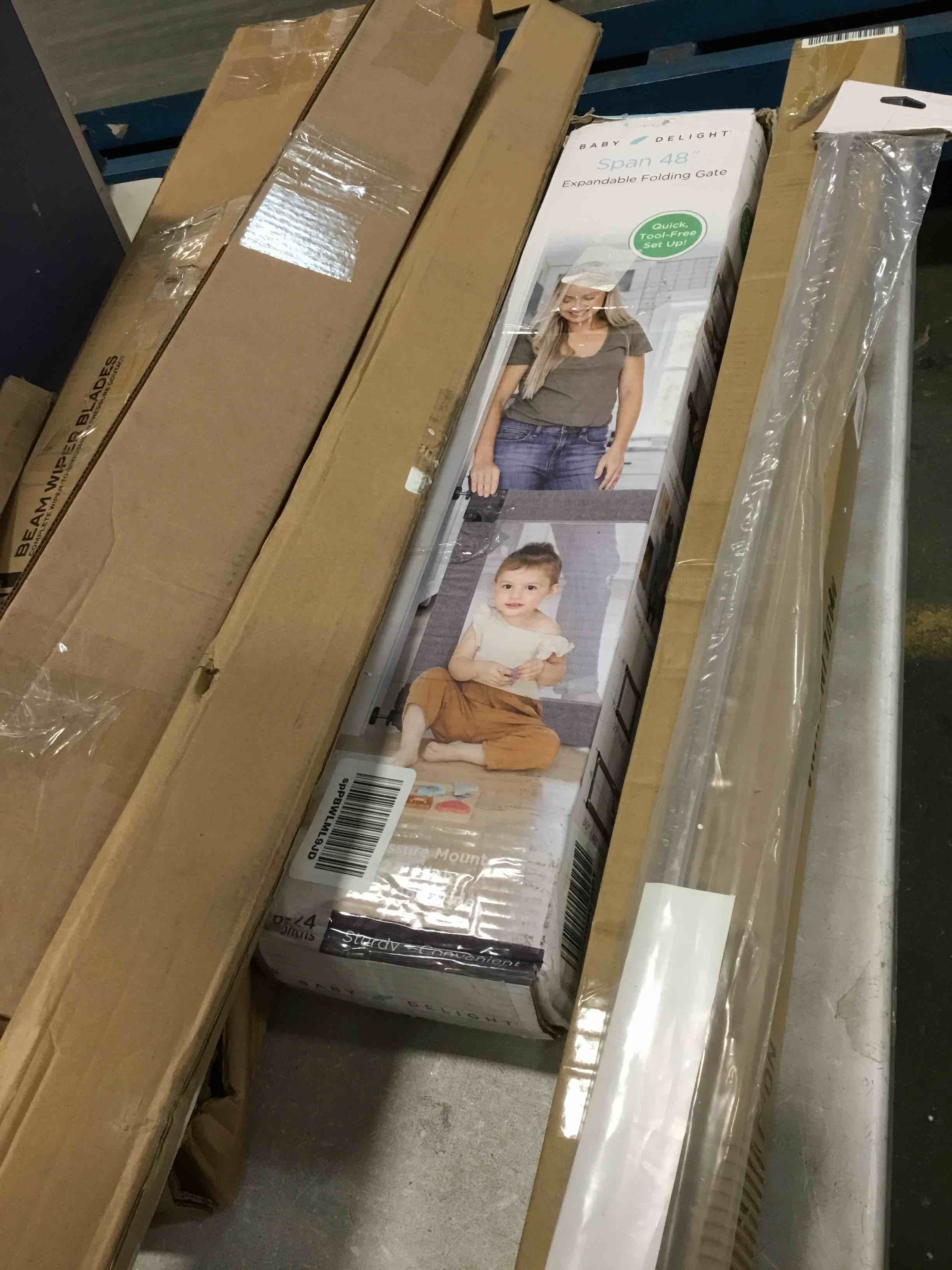 assorted item miscellaneous curtain rod/ retractable gate and more 