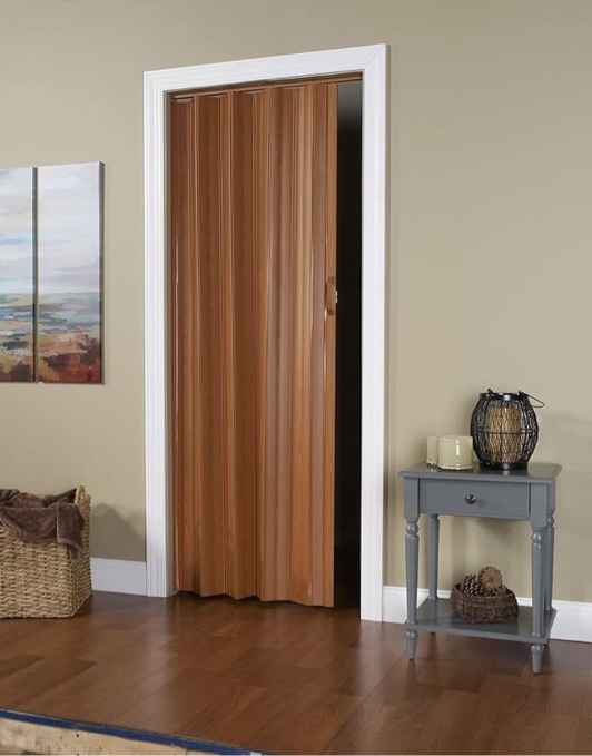 Accordion Folding Door, 80" x 37", Fruitwood