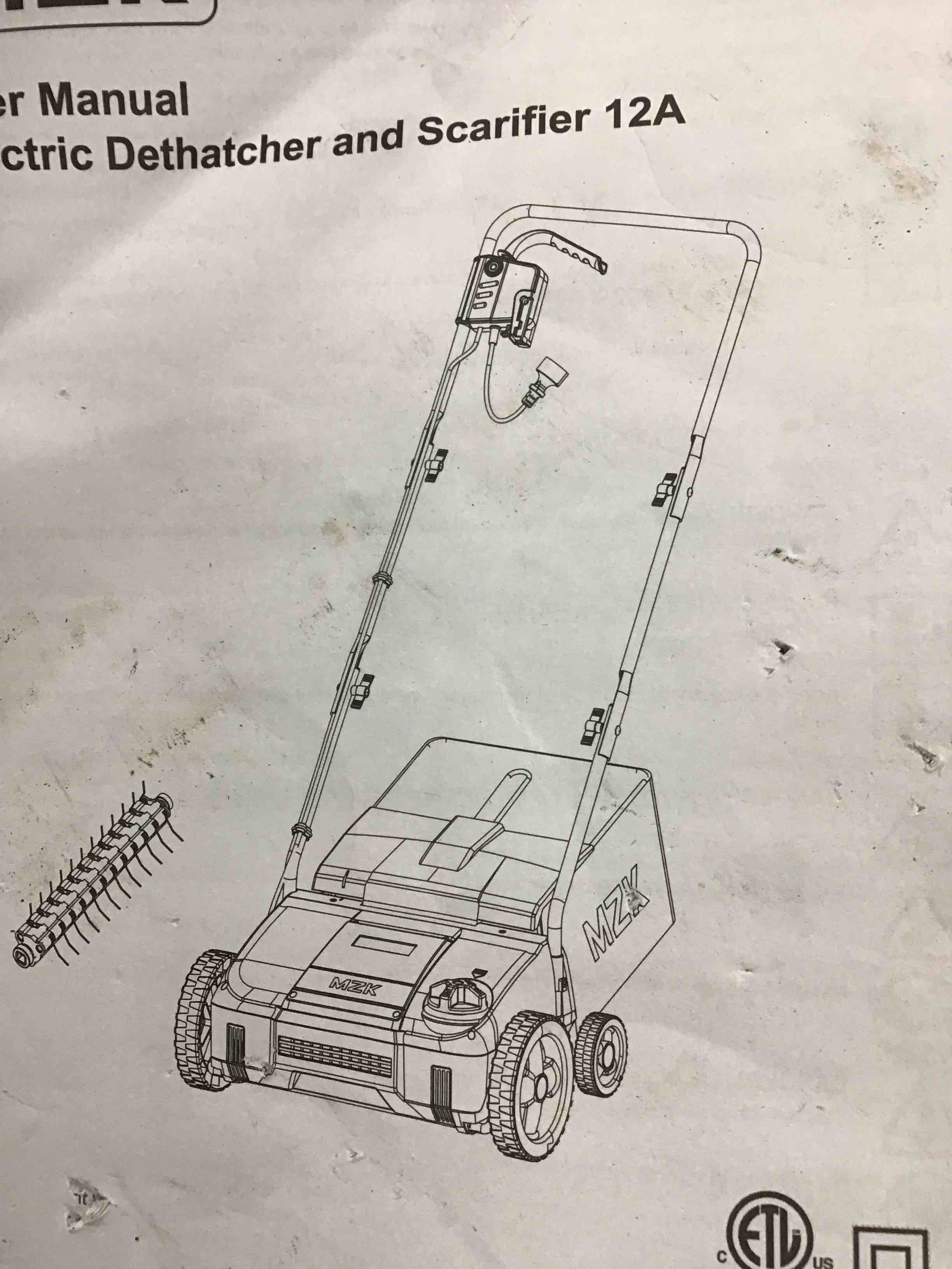 MZK Electric DETHATCHER and Scarifier 12A