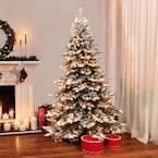 7-7.5 FT Prelit Flocked Tree + UL