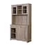 Home Source Industries Oak hills Contemporary/Modern Grey Asian Hardwood China Cabinet (0AK-GR-M0P BASE)