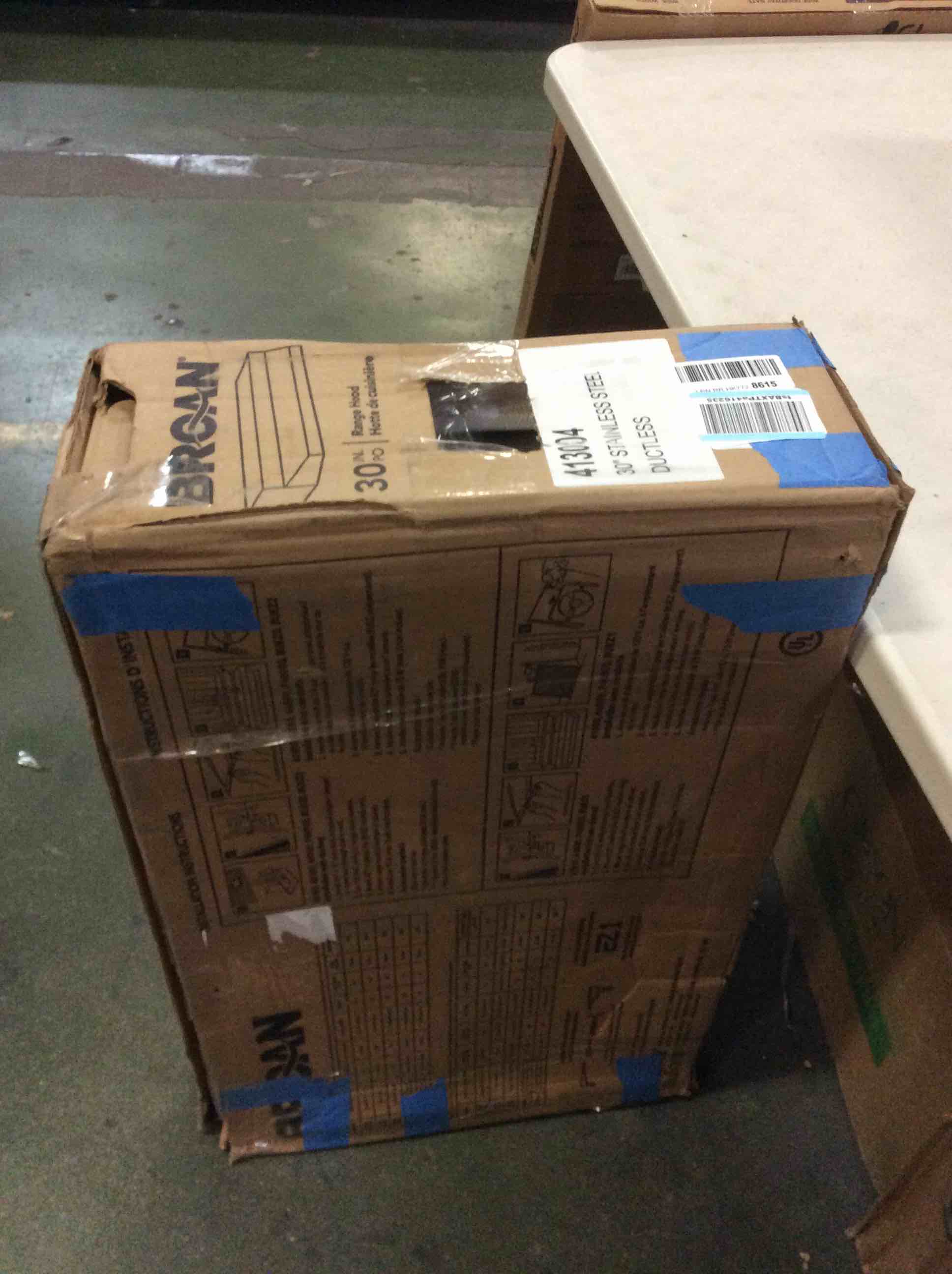 Broan-NuTone 413004 Non-Ducted Ductless Range Hood with Lights Exhaust Fan for Under Cabinet, 30-Inch, Stainless Steel