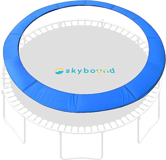 SkyBound 12 Foot Blue Trampoline Safety Pad - Spring Cover Fits Up to 7 Inch Springs - Standard