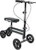 KneeRover Economy Knee Scooter Steerable Knee Walker Crutch Alternative with DUAL BRAKING SYSTEM in Matte Black