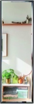 PETAFLOP Gold Wall Mirror Full Length Door Mirror, 12x42 Inch Wall Mounted Full Body Mirror with Vintage Carved Frame for Bedroom Bathroom Living Room Decor