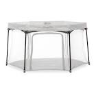 Dream On Me Onyx Playpen Set with Canopy, Baby Playpen, Portable and Lightweight, Playpen for Babies and Toddler, Grey