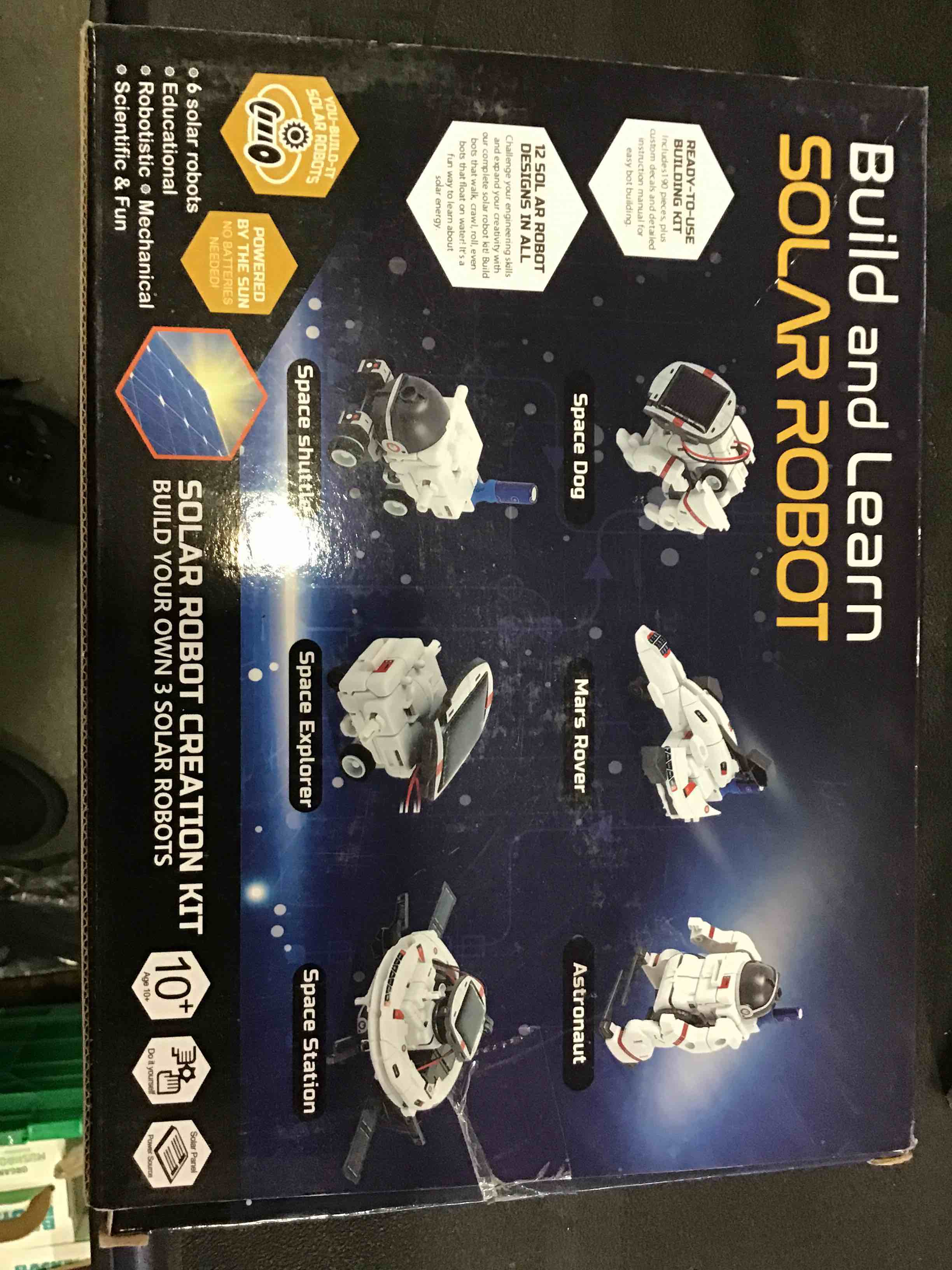 Build and learn solar robot kids toy