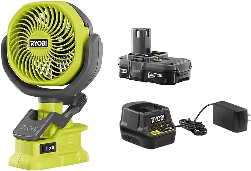 ryobi one 18v 4 clamp fan 