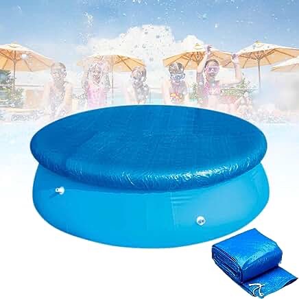 round swimming pool cover paddling pool Color blue 8ft two pack 