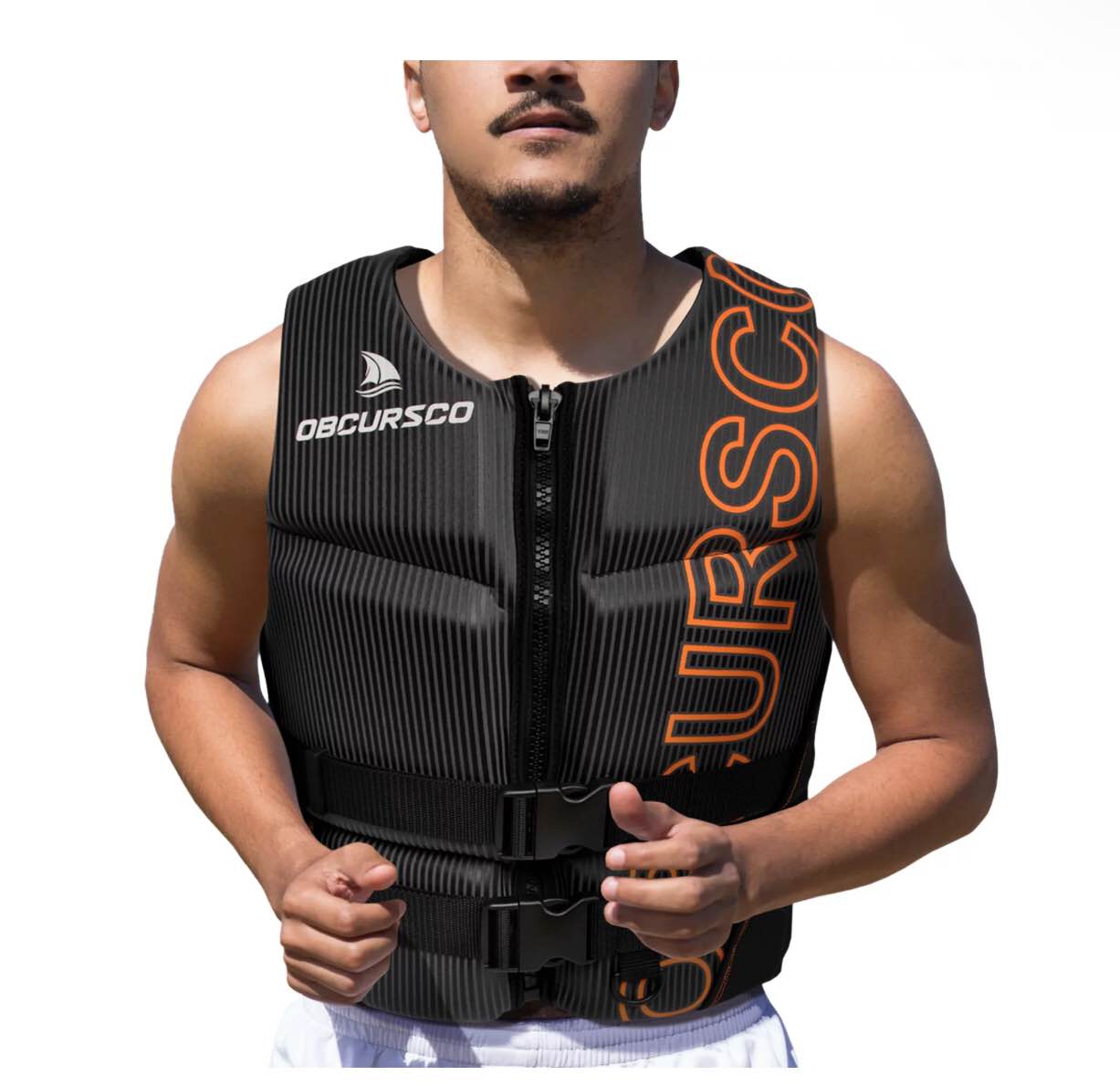 Obcursco Adults Watersport Jackets & Vests with Flotation, Neoprene Buoyancy Aid for Men and Women, Ideal for Kayak, Paddle Board, Sup, Boating and Jet Ski(L)