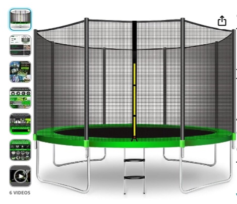 trampoline with swing  box 1 of 3