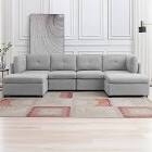 sectional sofa  ,light grey- incomplete 1 box of 3 only 