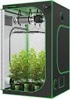 VIVOSUN 48” x 48” x 80” Hydroponic Mylar Grow Tent with Observation Window and Floor Tray for Indoor Growing – 4’ x 4’