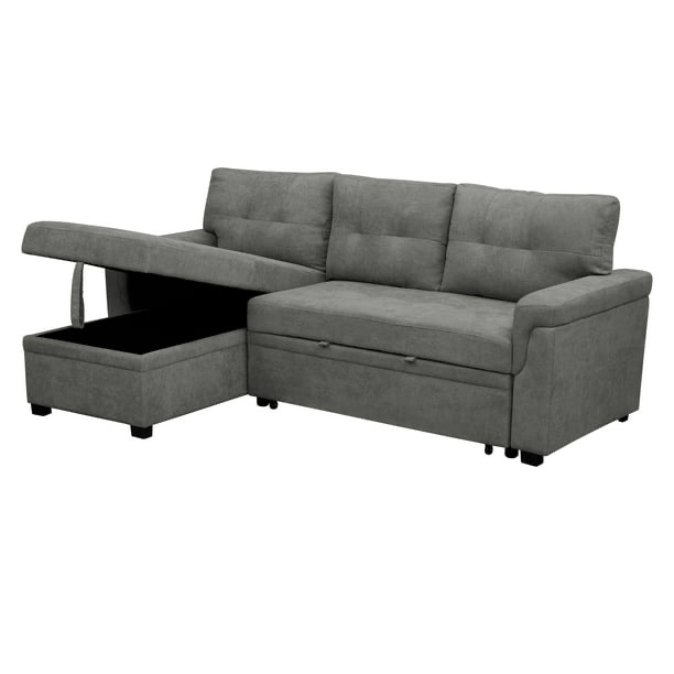 Naomi Home Perry Modern Sectional Sofa with Storage Chaise (INCOMPLETE SET, MISSING BOX)