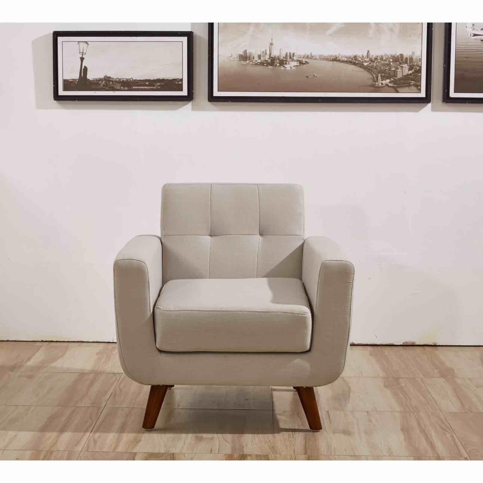 Lumia Grace Rainbeau Mid-Century Tufted Upholstered