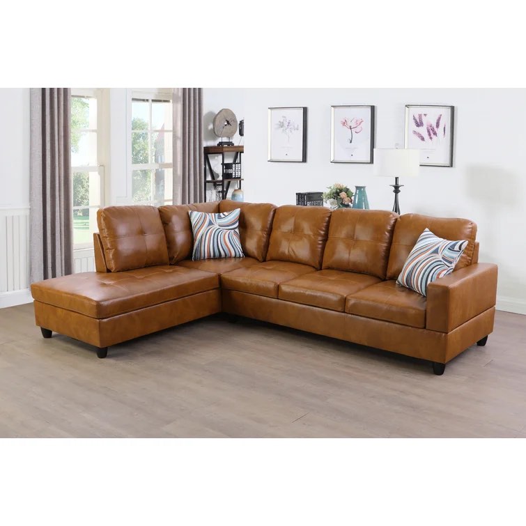 Tna 2 - Piece Vegan Leather Sectional (Incomplete, Box 1/2)