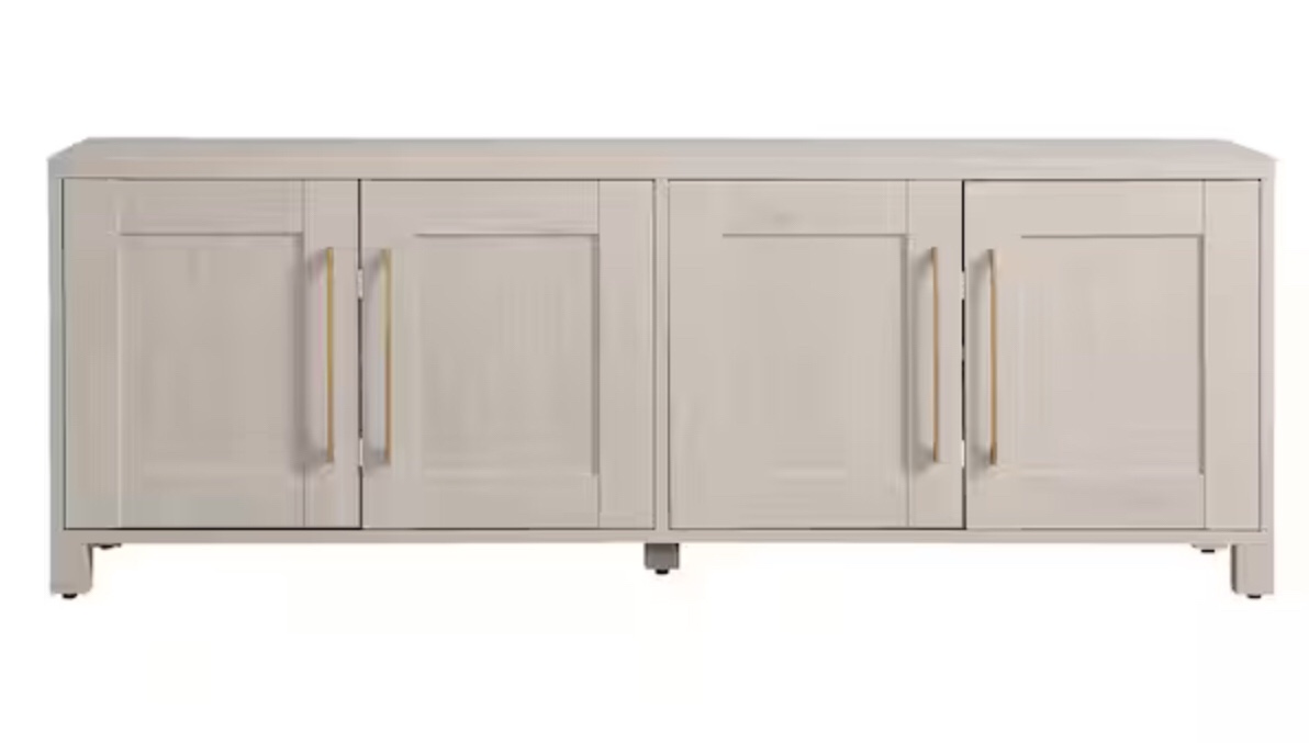 Chabot 68 in. Alder White Rectangular TV Stand Fits TV's up to 75 in.