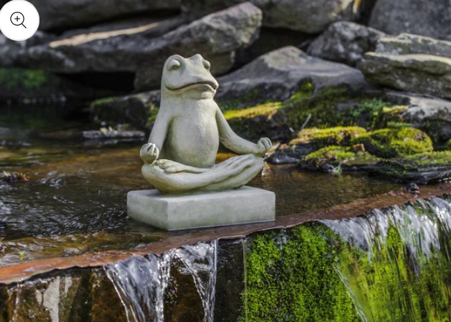 Zen Frog Garden Statue