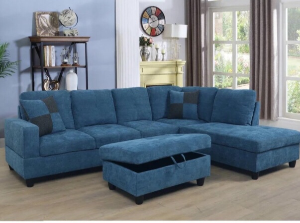 Russ 3 - Piece Upholstered Sectional ( Incomplete reversible L/R chaise with storage only) box 2 of 3