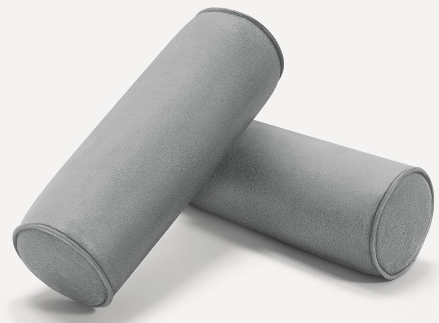 BURROW.   Nomad Velvet Bolster Pillow (Set of Two).  feather