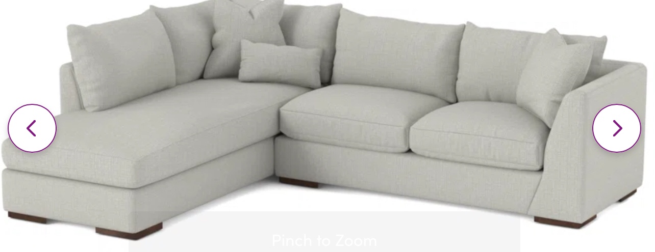 HUMBERTO UPHOLSTERED SECTIONAL   1 of 2 only. incomplete 