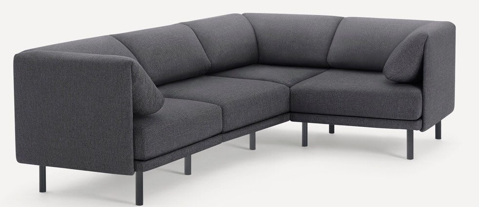 BURROW RANGE SOFA. HEATHER CHARCOAL  5 boxes
