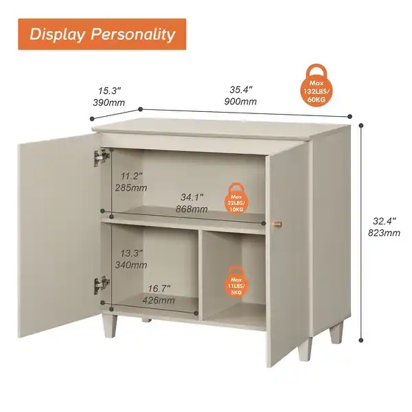 Sideboards Buffet Cabinets with Doors for Dining Room