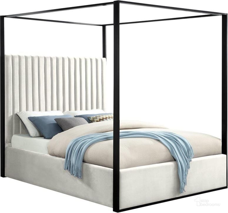 Jax Cream Velvet King Bed (incomplete box 2 of 2 only)