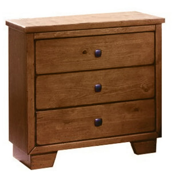 Progressive Furniture Diego 3 Drawer Nightstand - Cinnamon Pine