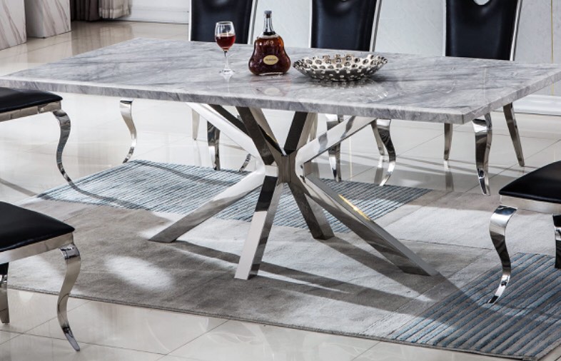 Grey Dinning table (incomplete) 