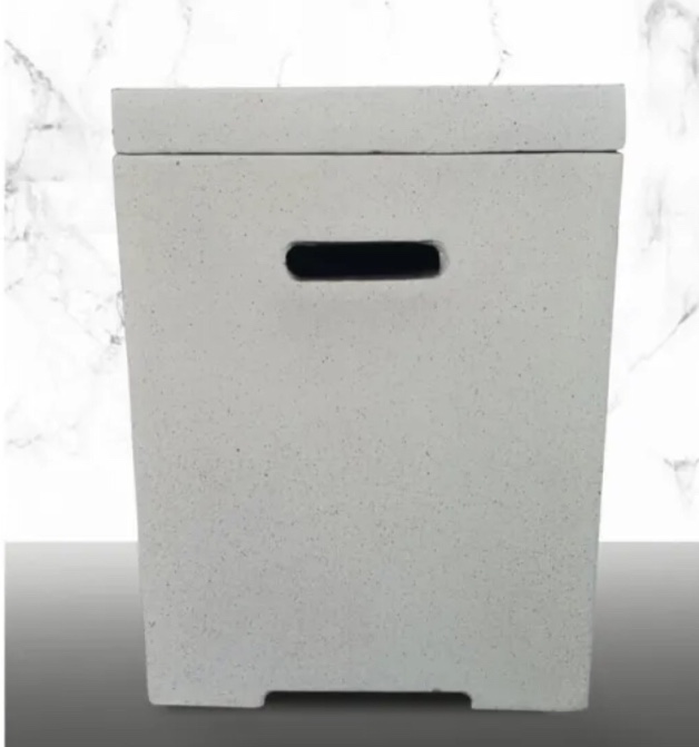  Basics Propane Cover for fire pits in natural grey 