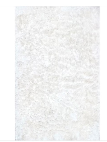 Latonia Silken Shag Pearl White 8 ft. x 10 ft. Area Rug
