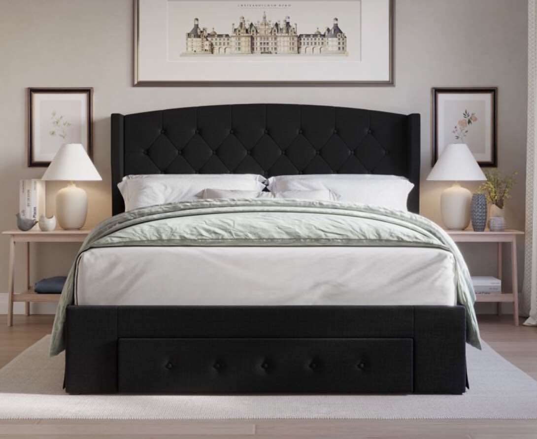 Raynisha Upholstered Storage Panel Bed (incomplete box 4 of 6 only)