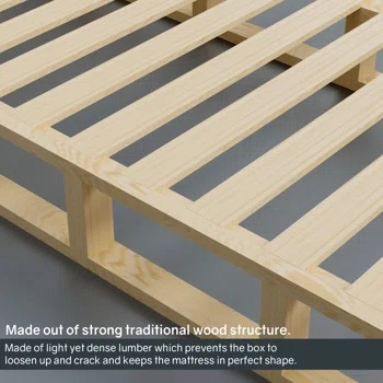 Easy Wood Box Spring/Foundation With Simple Assembly (Twin XL)